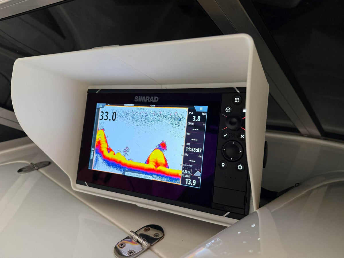 Simrad GO9 SunShield – Fish Finder Display Visor | Anti-Glare Screen Hood